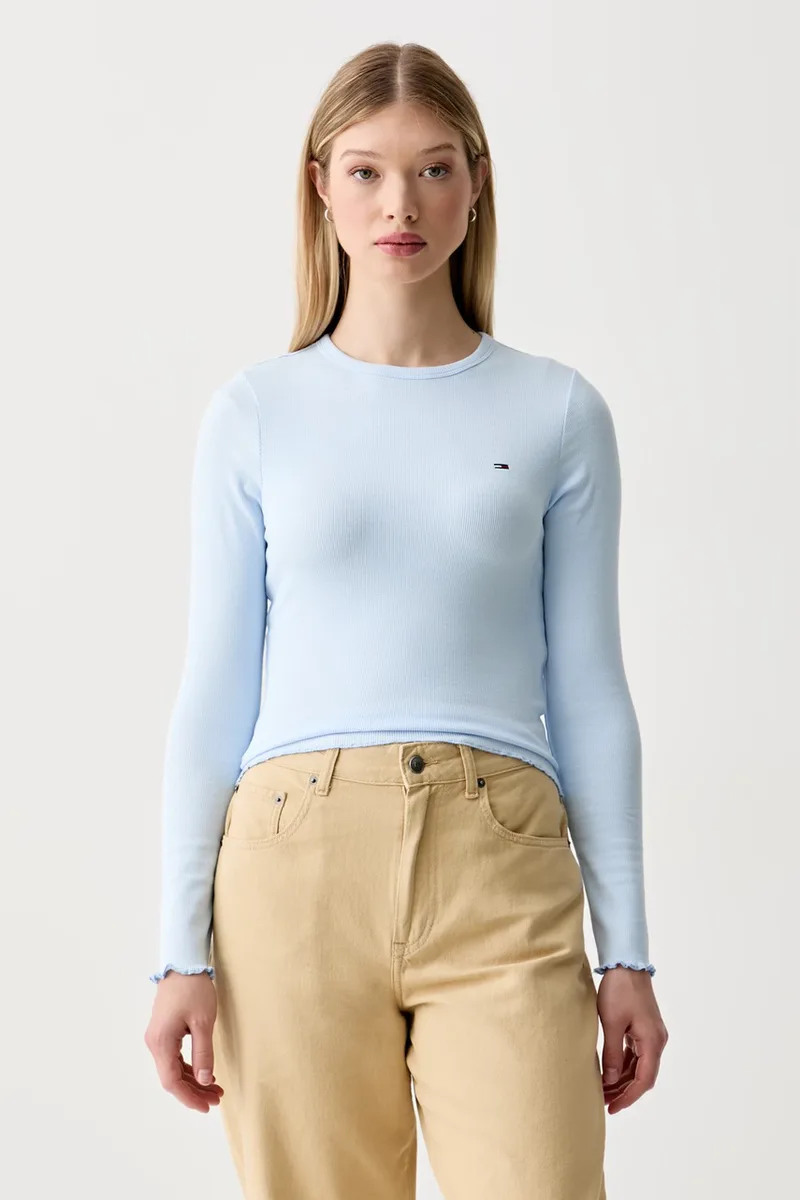 Tommy Jeans μακρυμάνικο Γυναικείο από βαμβάκι με ελαστάν