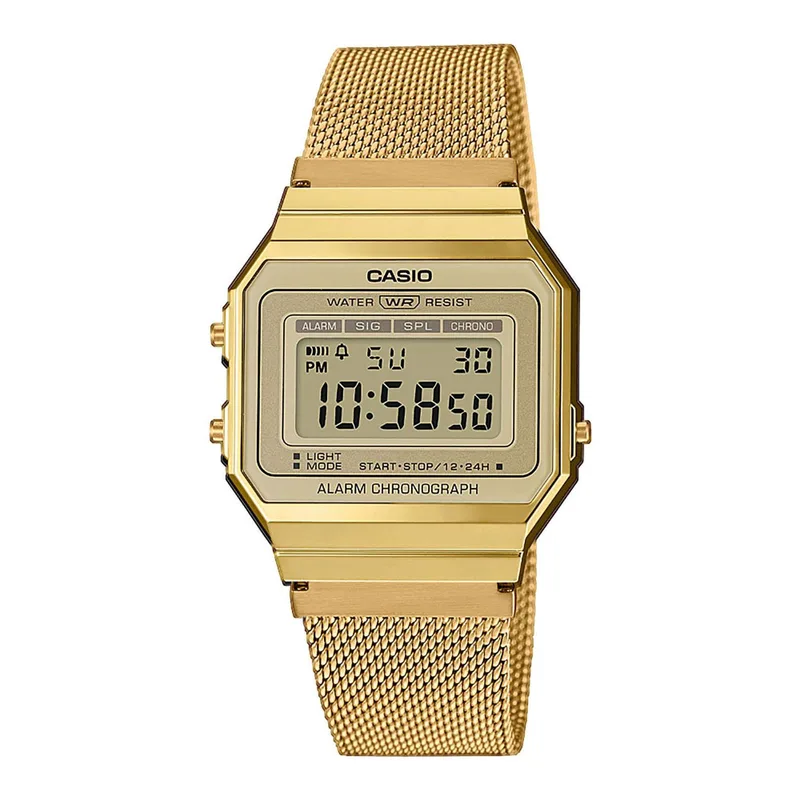 CASIO Collection Vintage Χρυσό Stainless Steel Watch A-700WEMG-9AEF