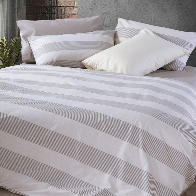 Σεντόνια King Size (Σετ) 180X200+35 Nef Nef Casual Stripe Ecru Με Λάστιχο (180x200+35)