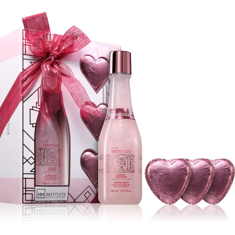 IDC Institute Scented Bath Rose Bubble Bath Set σετ δώρου για γυναίκες