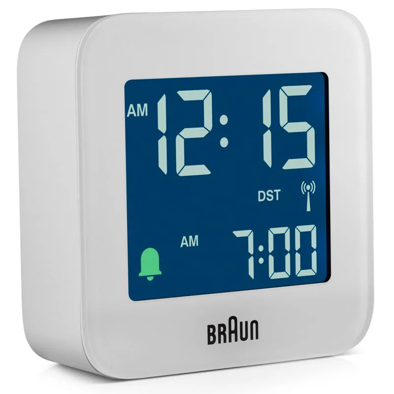 Καφέ BC 08 W-DCF white Radio Controlled Alarm Clock