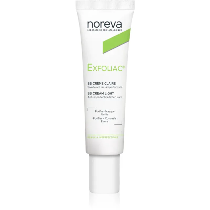 Noreva Exfoliac Anti-Imperfection Cream Tinted ΒΒ κρέμα απόχρωση Light 30 ml