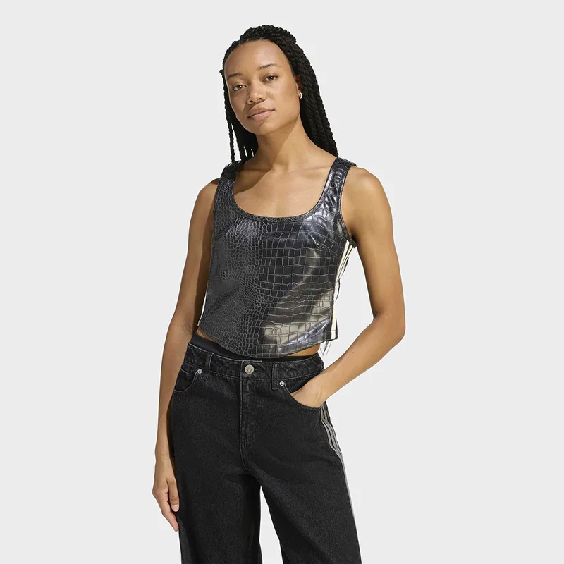 adidas Originals Pleather Corset Γυναικείο Αμάνικο T-Shirt (9000261739_1469)