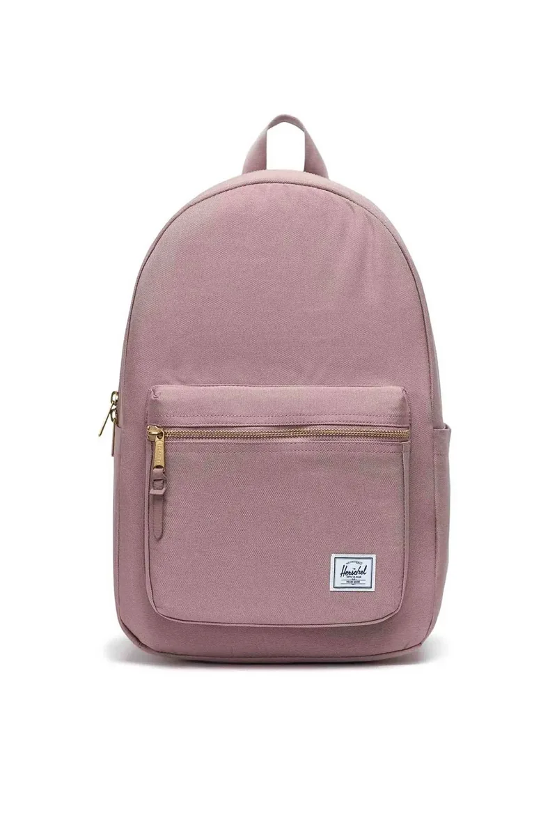 Herschel unisex backpack μονόχρωμο με contrast logo print "Settlement" 23 L - 66UBCL00994 Ροζ