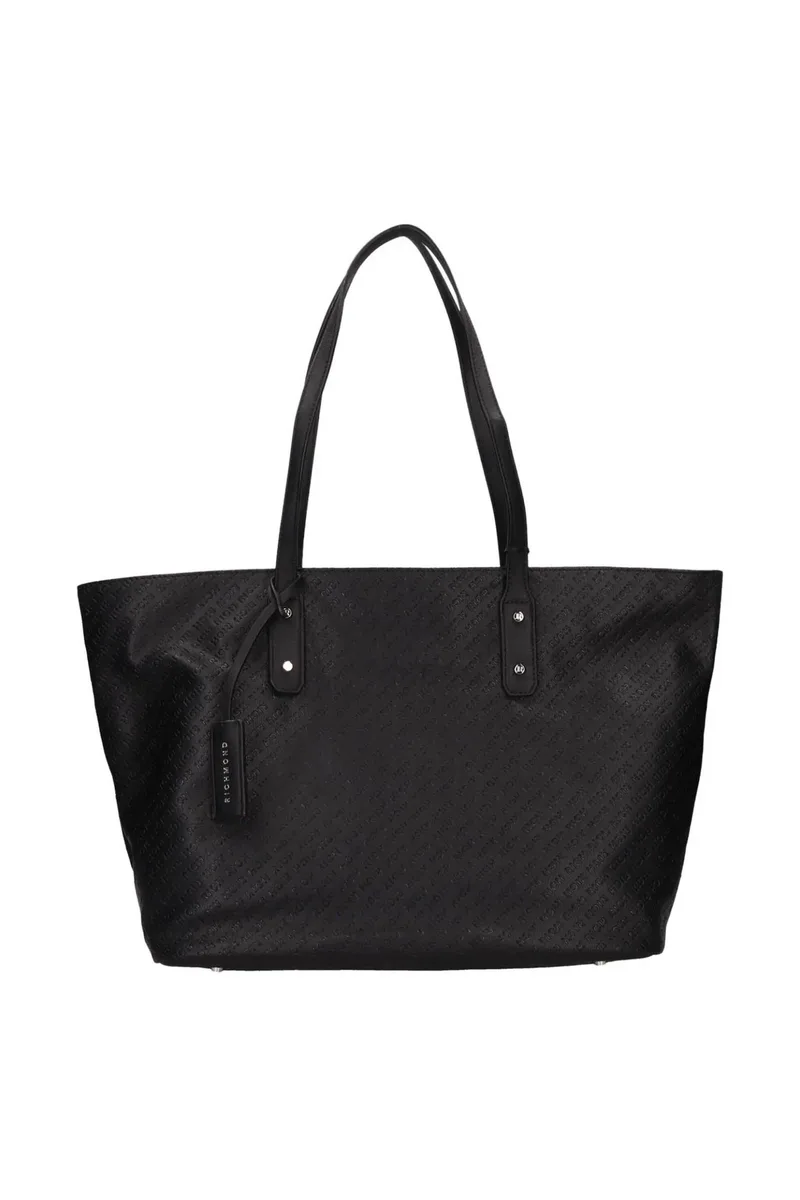 John Richmond γυναικεία τσάντα shopper με all-over logo "Crafit" - RWA24042BO Μαύρο