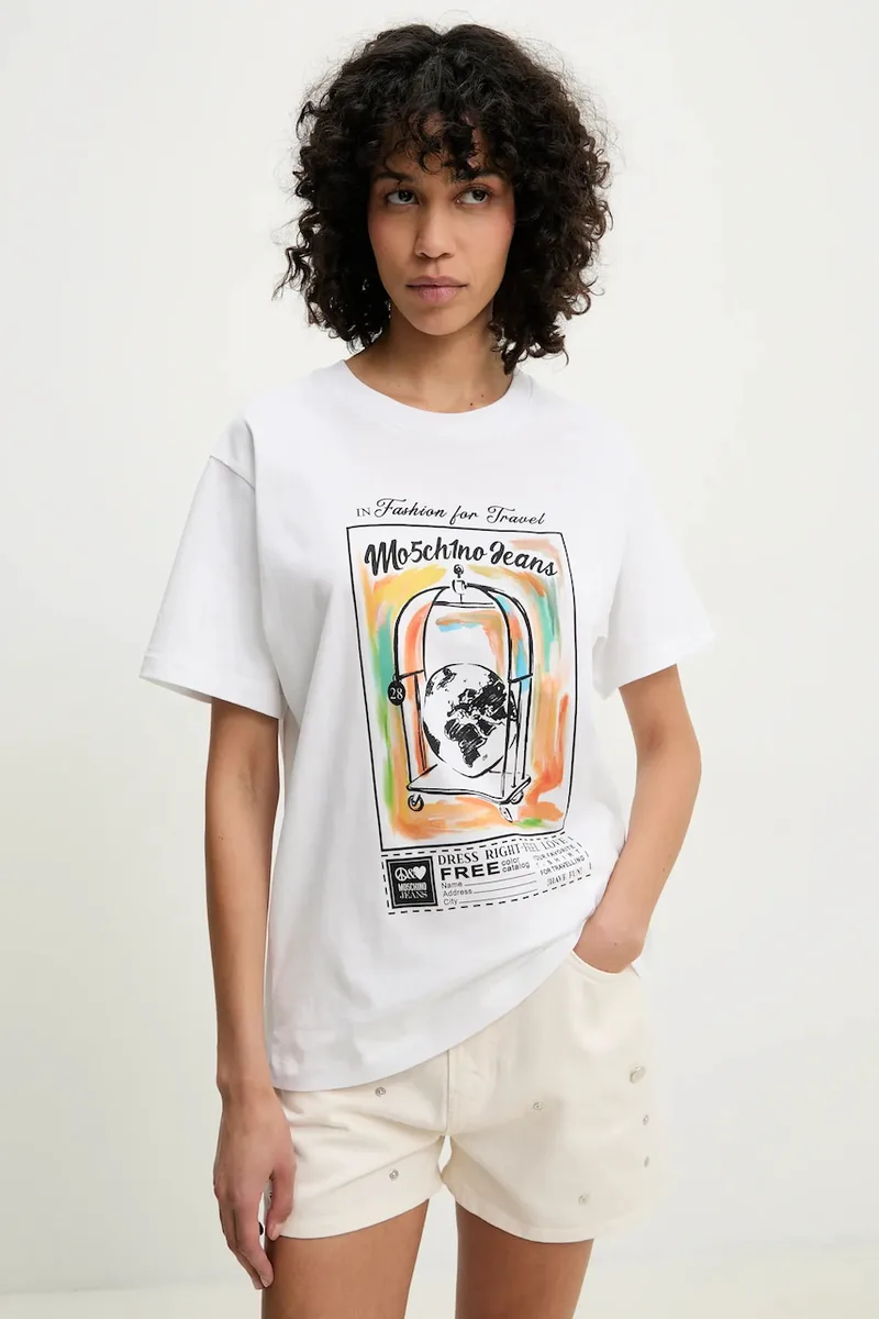 Βαμβακερό μπλουζάκι Moschino Jeans