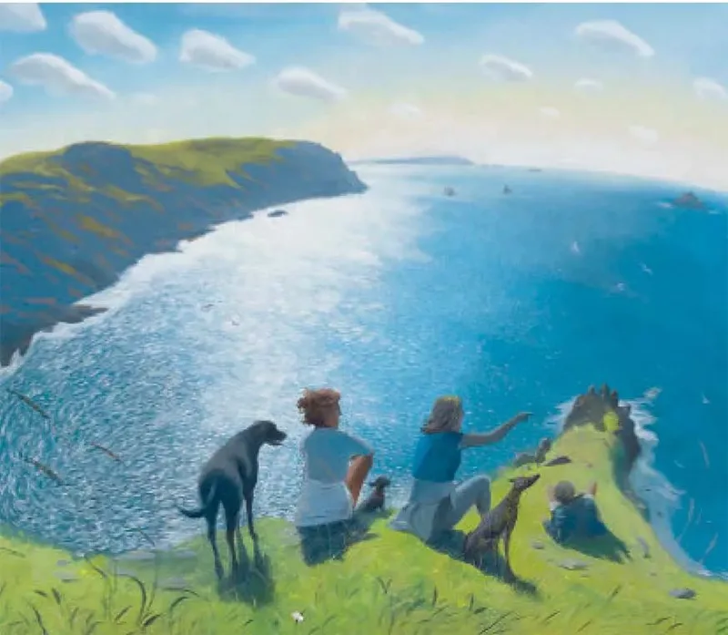 Ευχετήρια κάρτα Canns Down Press: On the cornish cliffs (Nicholas Hely Hutchinson)