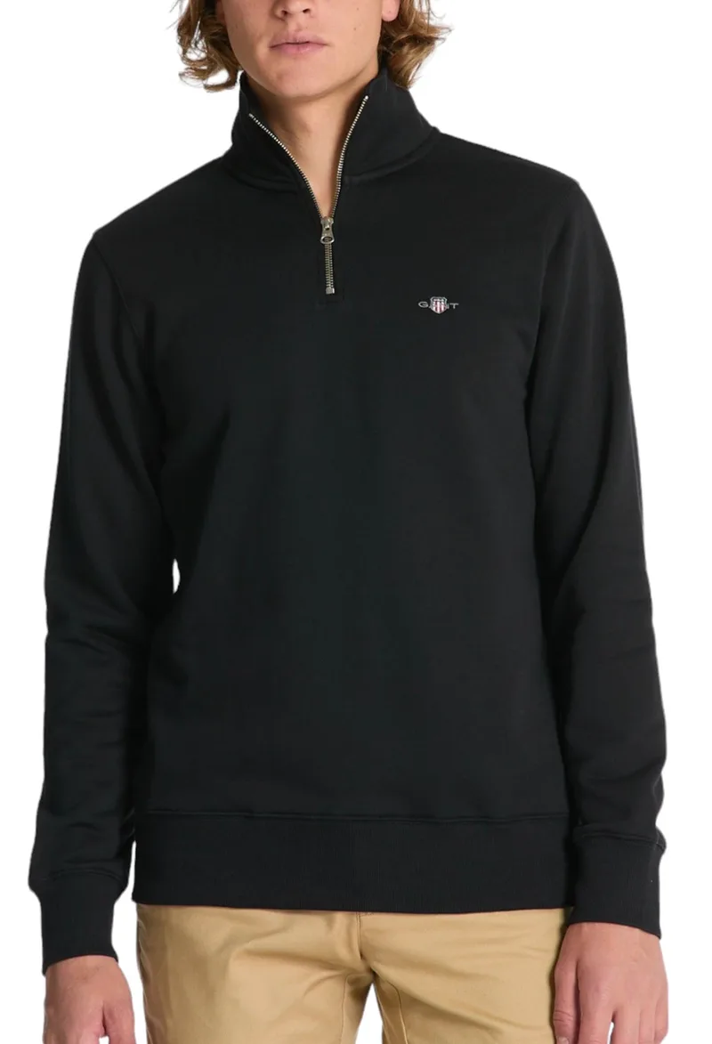 Μπλούζα Μακρυμάνικη Gant Reg Shield Half Zip 2008005-005-BLACK Ανδρικό