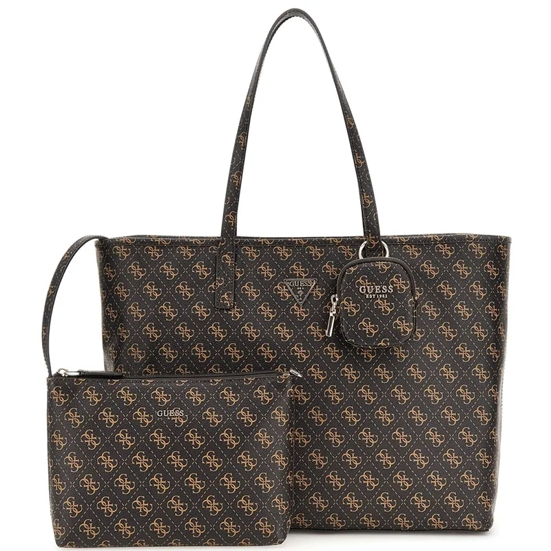 GUESS POWER PLAY II LARGE TECH TOTE ΤΣΑΝΤΑ ΓΥΝΑΙΚΕΙΟ HWQG7124240 BROWN LOGO