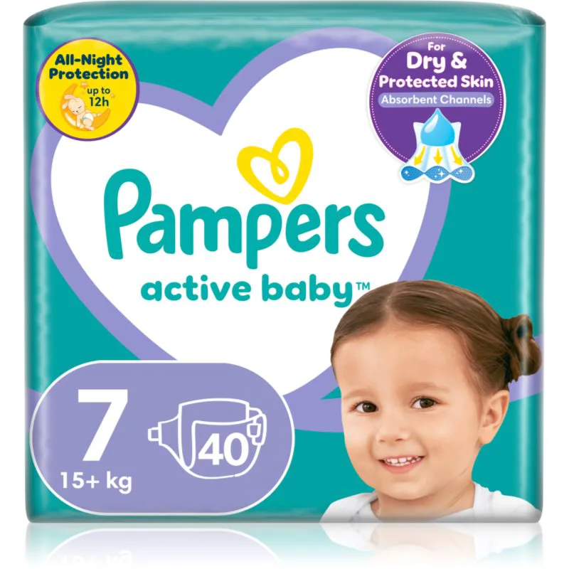Pampers Active Baby Size 7 πάνες μίας χρήσης 15+ kg 40 τμχ