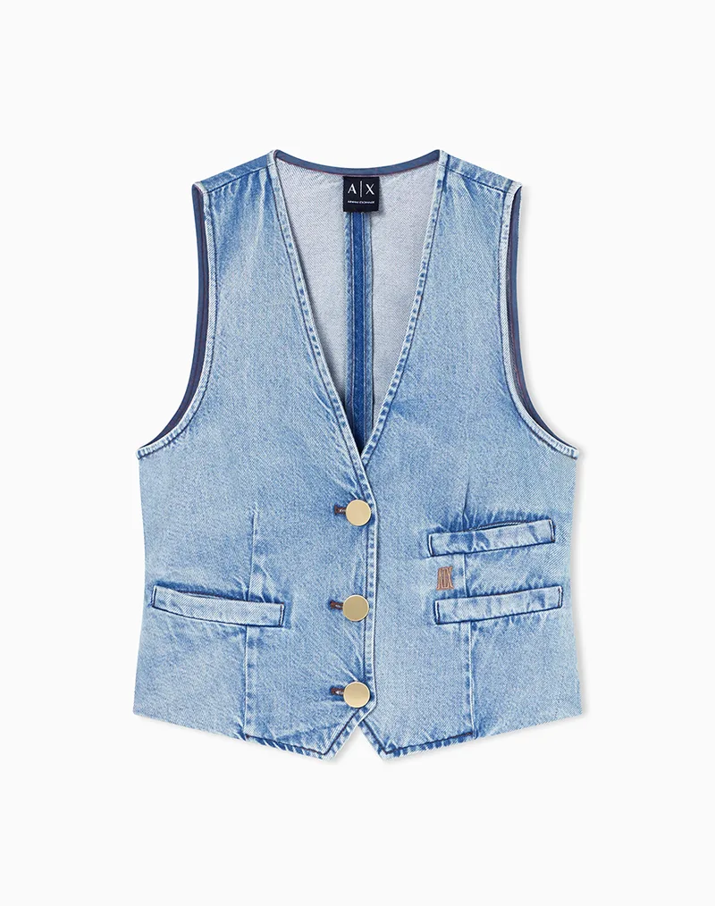 ARMANI EXCHANGE WAISTCOAT XW002263AF21338-MB001 DenimLightBlue
