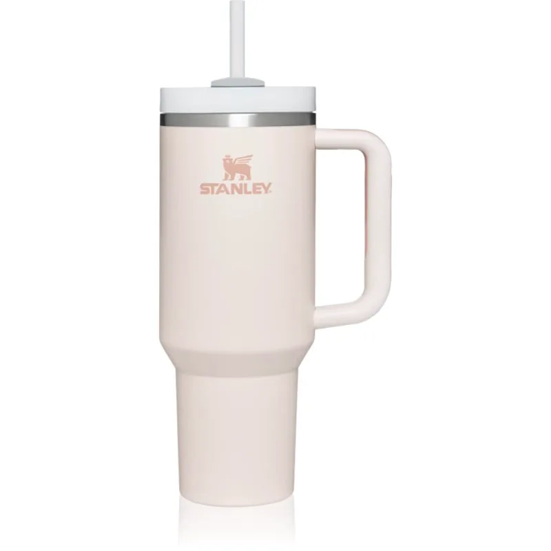 Stanley Quencher H2.O FlowState™ Tumbler ποτήρι από ανοξείδωτο ατσάλι με καλαμάκι μεγάλο Rose Quartz 1180 ml