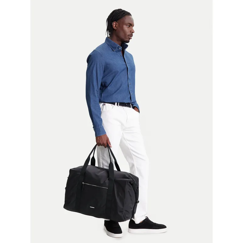 Τσάντα Σαββατοκύριακου Calvin Klein Sleek Nylon Weekender Bag LV04D3043G Μαύρο