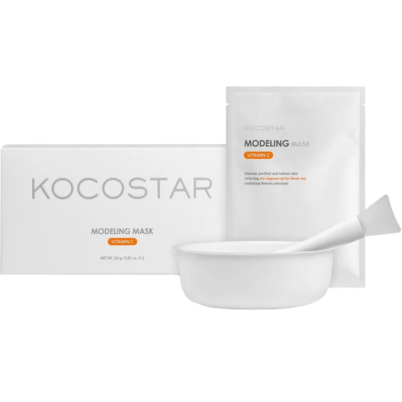 Kocostar Vitamin C Modeling Mask Μάσκα Προσώπου με Βιταμίνη C για Λαμπερή & Ομοιόμορφη Επιδερμίδα 5 Τεμάχια