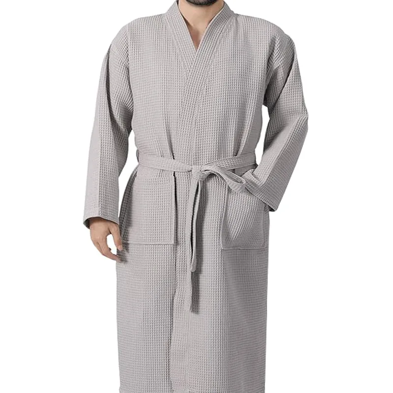 Μπουρνούζι Πικέ Ξενοδοχείου Light Grey - X Large - Astron Italy