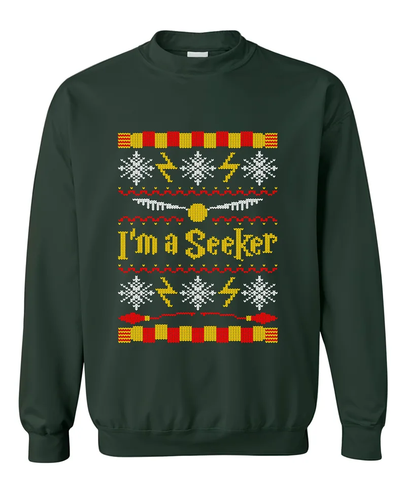 Χριστουγεννιάτικο Ugly Sweater I'm a Seeker Pop Culture Forest Green