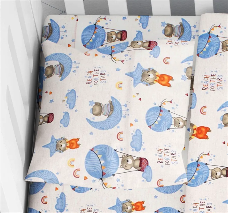 Μαξιλαροθήκη Βαμβακερή Bebe 35x45εκ. Reach The Stars 191 Sky Blue DimCol (Ύφασμα: Βαμβάκι 100%, Χρώμα: Γαλάζιο ) - DimCol - 1915817710819182