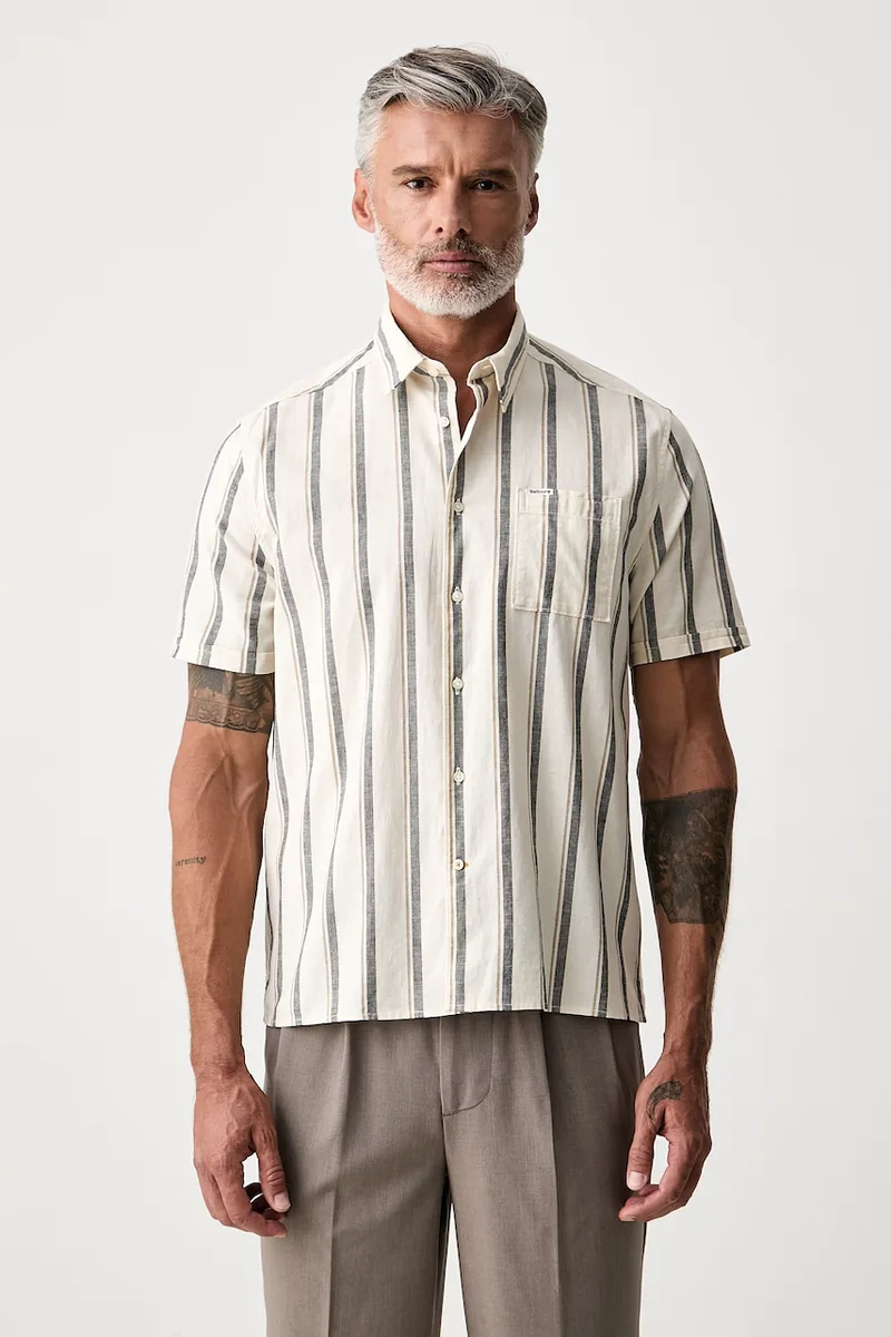 Barbour πουκάμισο ανδρικό με πρόσμιξη λινού Barkend
