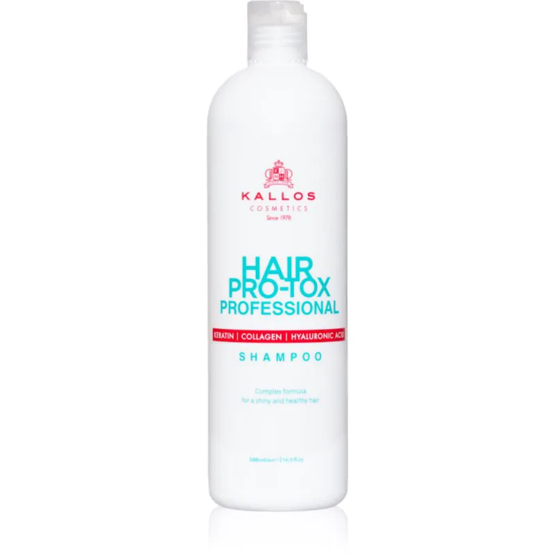 Kallos Hair Pro-Tox σαμπουάν με κερατίνη για ξηρά και κατεστραμμένα μαλλιά 500 ml