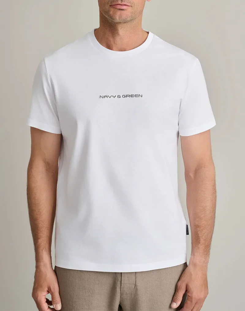 NAVY&GREEN ΜΠΛΟΥΖΑ ΛΑΙΜΟΚΟΨΗ 24MO.022/R-WHITE White