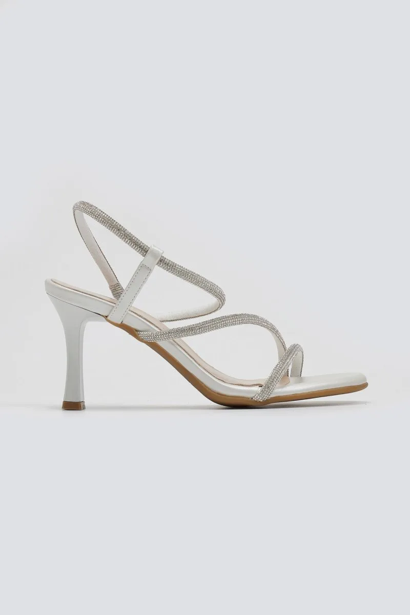 RAGAZZA Sandals Rhinestone Strap - 0986 - Pearl White