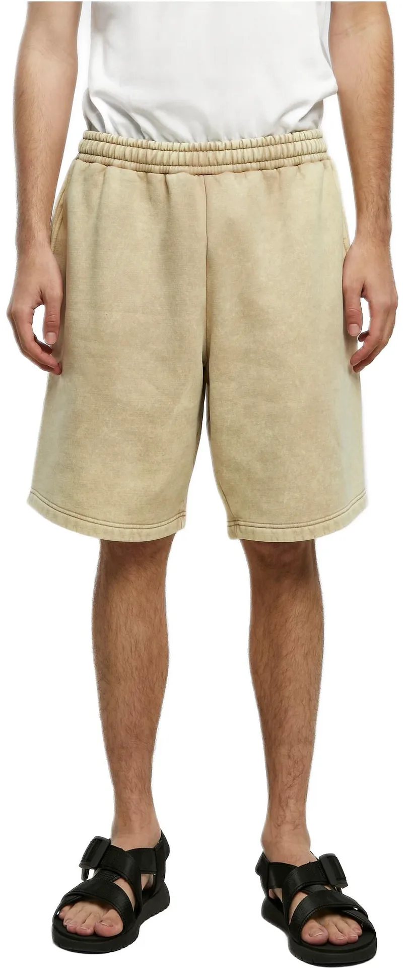 Heavy Stone Washed Sweat Shorts Urban Classics TB6277-03738 unionbeige