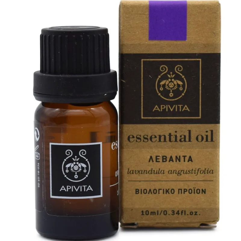 Apivita Lavender Essential Oil Πολυχρηστικό Αιθέριο Έλαιο Αρωματοθεραπείας από Λεβάντα με Αρωματικές & Αναπλαστικές Ιδιότητες 10ml