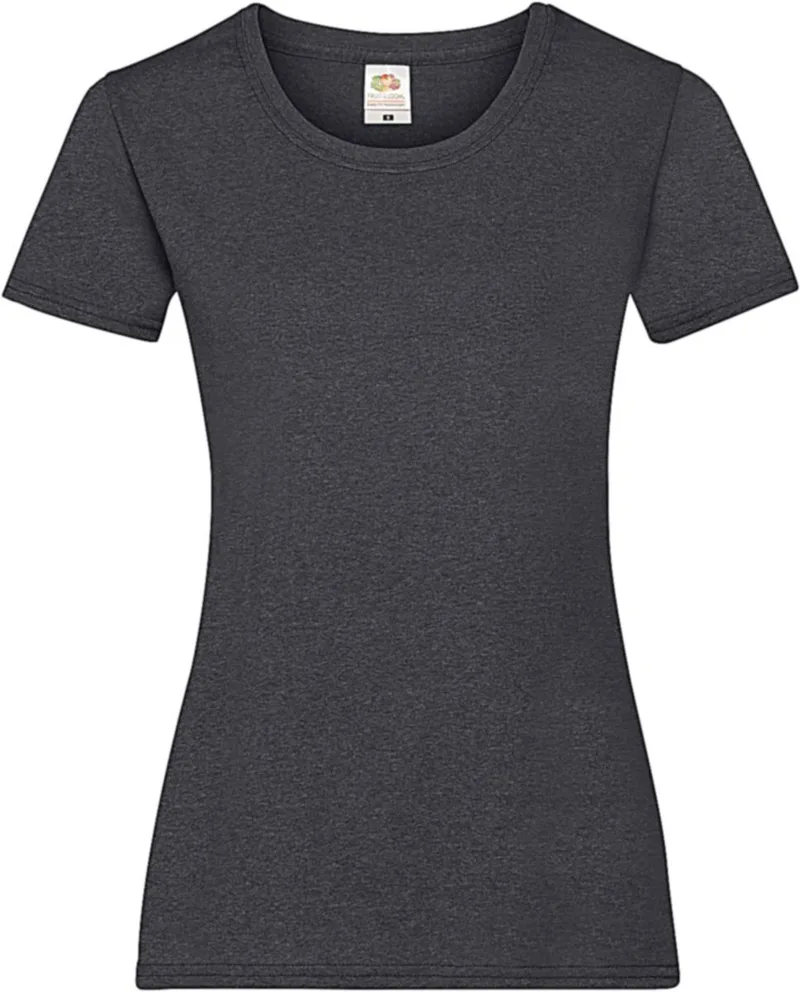Lady-Fit Valueweight T Fruit of the Loom 61-372-0 Dark Heather Grey