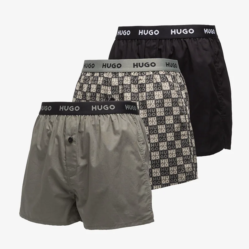 Μπόξερς Hugo Boss Woven Boxer 3-Pack Black S