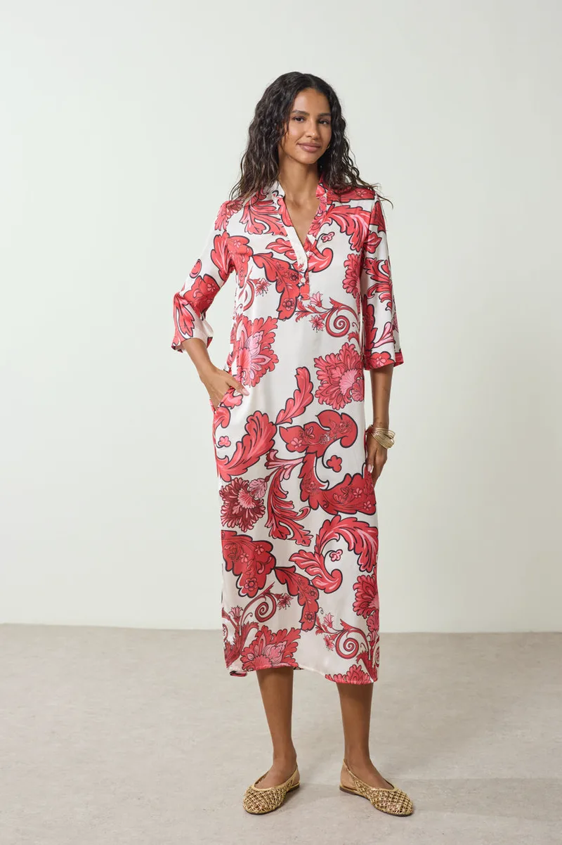 Enzzo Φόρεμα Kaylee - Dark Coral