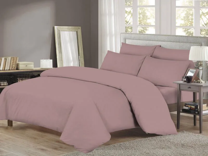 Σετ Σεντόνια Μελιτζανί Βαμβακερά One Color Γαρύφαλλο - 160x260