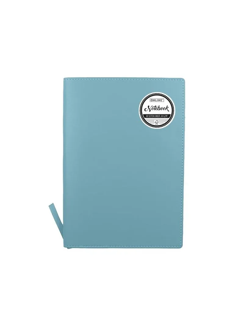 Σημειωματάριο με μαλακό εξώφυλλο Ριγέ Α5 Online - Turquoise