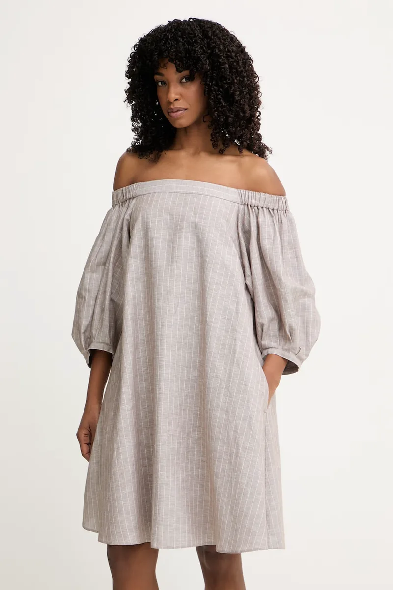 MM by Max Mara φόρεμα με λινό FUGGITO