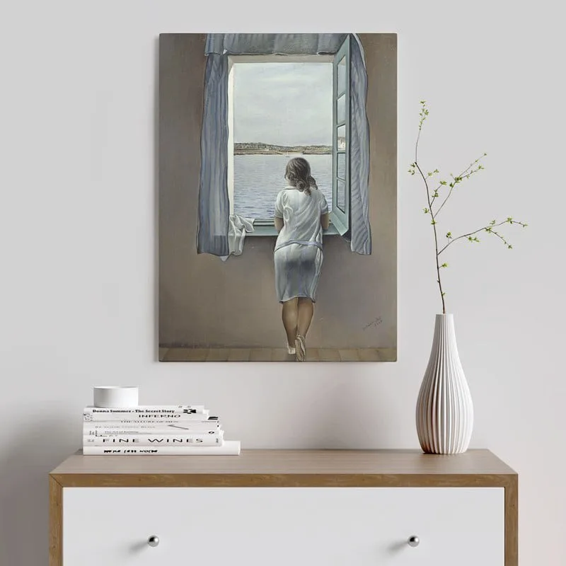 OUTLET Πίνακας σε καμβά DALI - FIGURE AT THE WINDOW 80cm x 120cm
