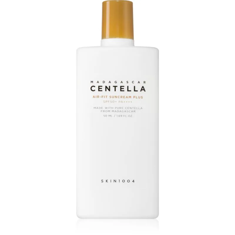 SKIN1004 Madagascar Centella Air-Fit Suncream Plus μεταλλική προστατευτική κρέμα για ευαίσθητη επιδερμίδα SPF 50+ 50 ml