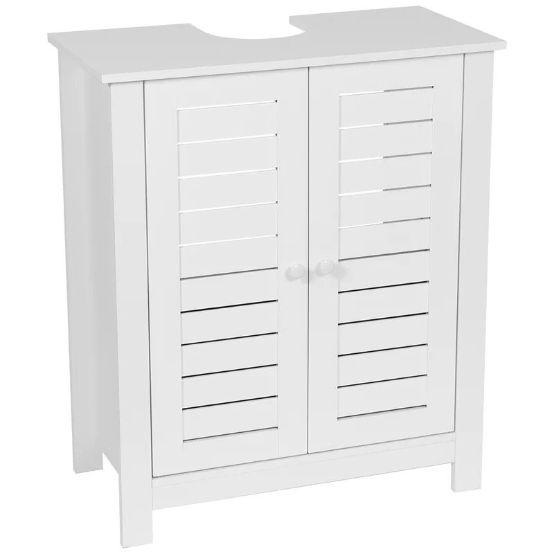 Έπιπλο Νιπτήρα MDF Με 2 Ντουλάπια & Ράφι Στο Εσωτερικό 60x30x70εκ. Λευκό MRShome 1285000 (Υλικό: Mdf, Χρώμα: Λευκό) - sealskin - sl-DS-1285000