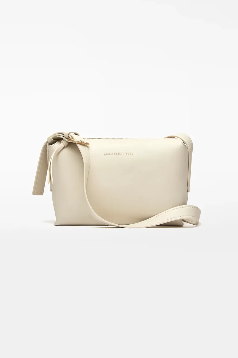 Adolfo Domínguez γυναικεία τσάντα crossbody μονόχρωμη "Mica" - 212051040 Εκρού