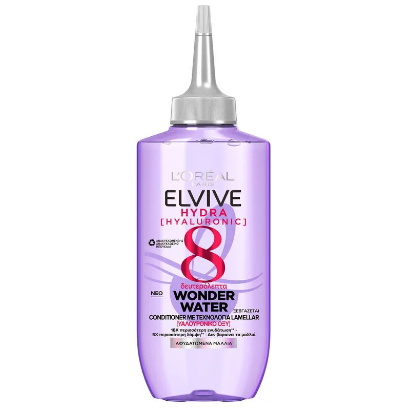 L'Oreal Paris Elvive Hydra Hyaluronic Wonder Water Υγρή Μαλακτική Κρέμα με Υαλουρονικό Οξύ για Άμεση Ενυδάτωση 200ml