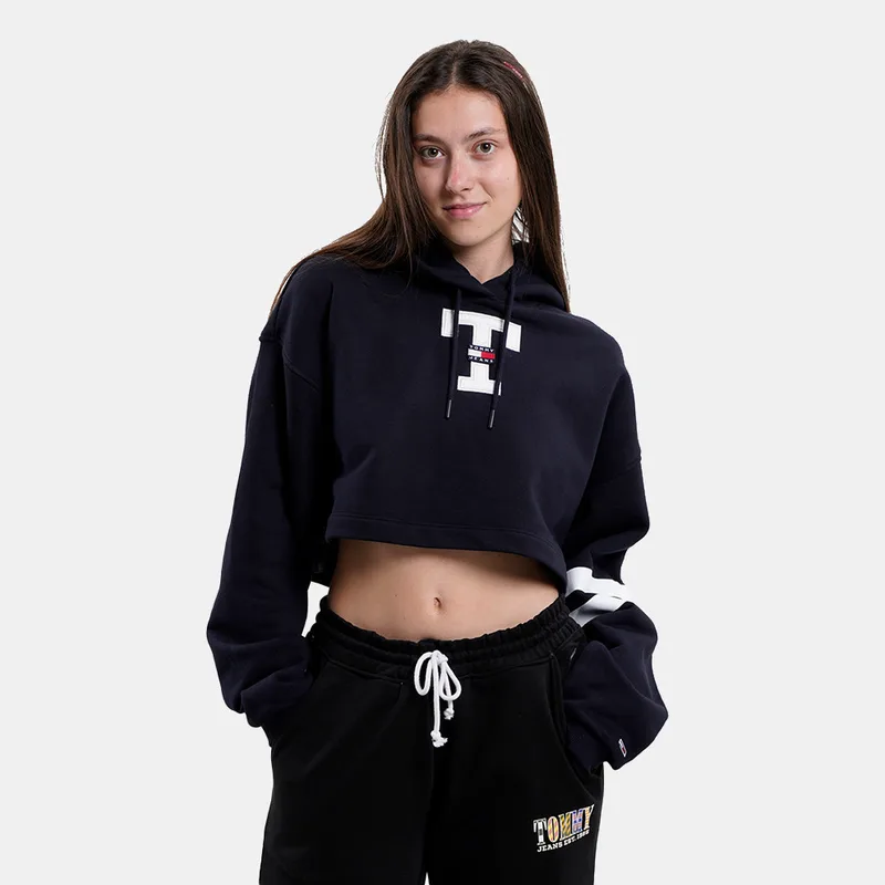 Tommy Jeans Γυναικεία Cropped Μπλούζα με Κουκούλα (9000152559_38713)