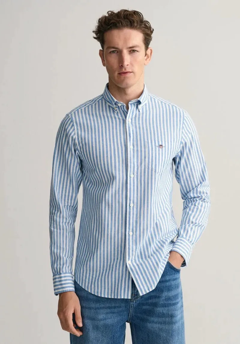 GANT Πουκάμισο της σειράς Striped Linen - 3230057 471 Day Blue