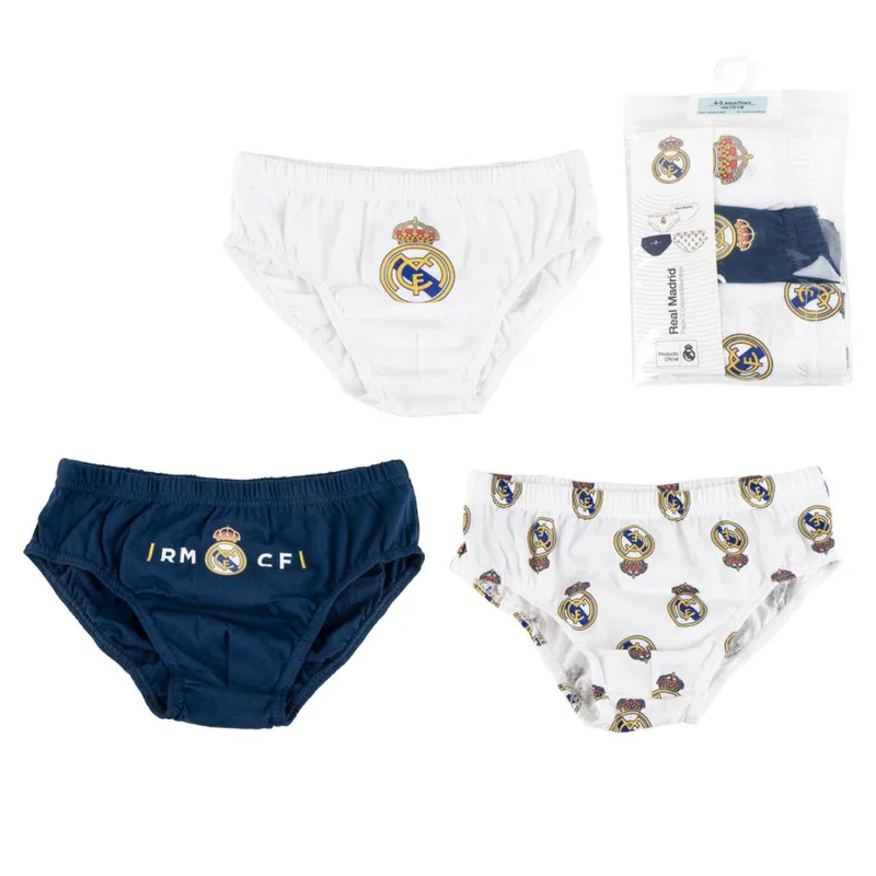 Real Madrid CF Παιδικά εσώρουχα Σλιπ 3 τεμάχια / συσκευασία Πολύχρωμο Πολύχρωμο