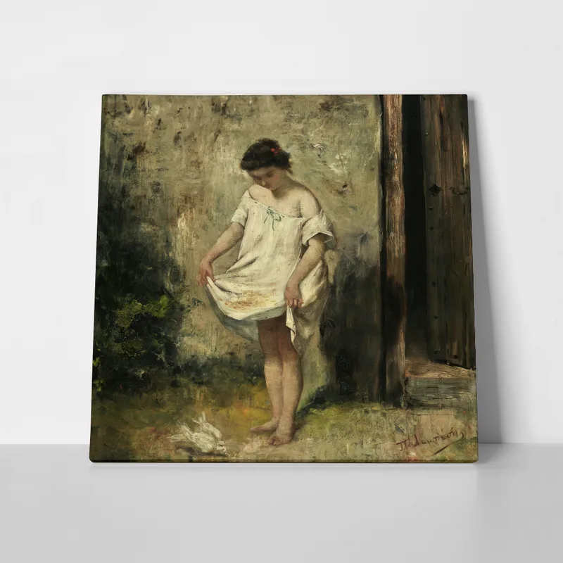 Πίνακας σε καμβά ΛΕΜΠΕΣΗΣ ΠΟΛΥΧΡΟΝΗΣ - ΚΟΡΗ ΠΟΥ ΤΑΪΖΕΙ ΠΕΡΙΣΤΕΡΙΑ