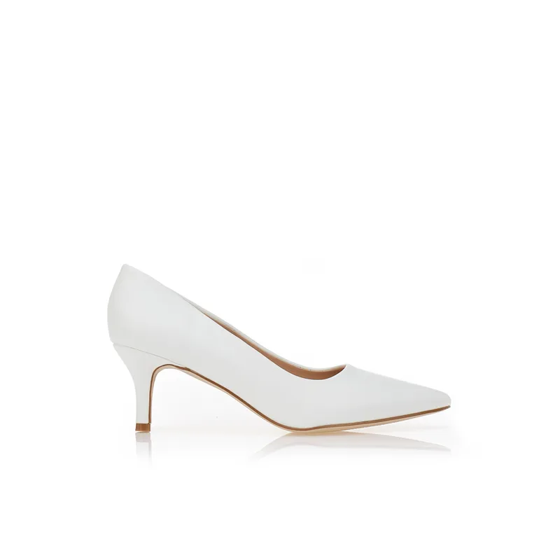 Γόβες λευκές δερματίνη ΛΕΥΚΟ