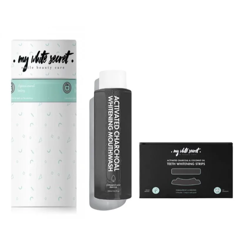 My White Secret Gift Pack Active Charcoal Σετ οδοντιατρικής φροντίδας