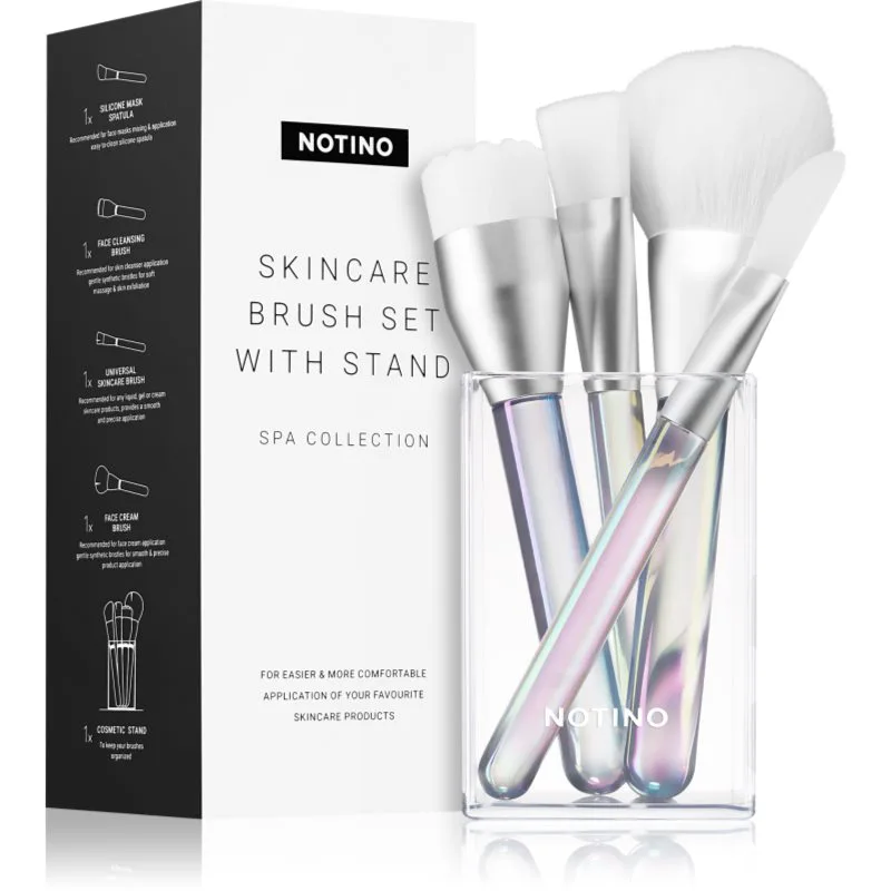 Notino Spa Collection Skincare brush set with stand σετ πινέλα για την περιποίηση της επιδερμίδας