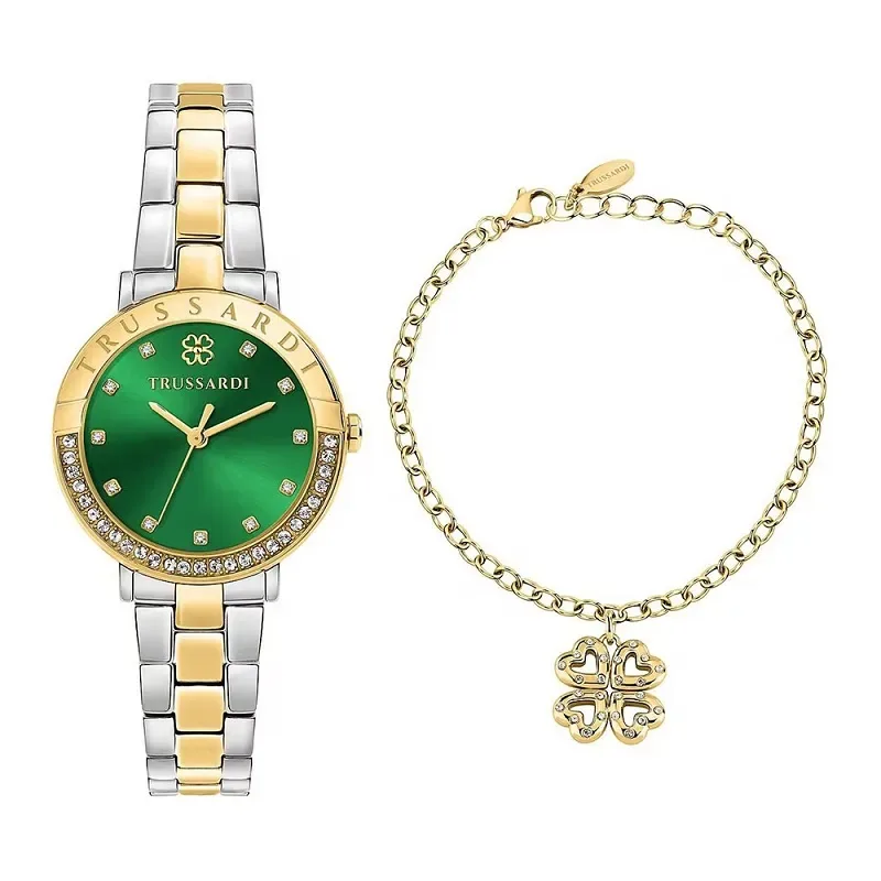 Trussardi T-Vision Set Two Tone Stainless Steel Bracelet R2453125511 R2453125511 Ατσάλι