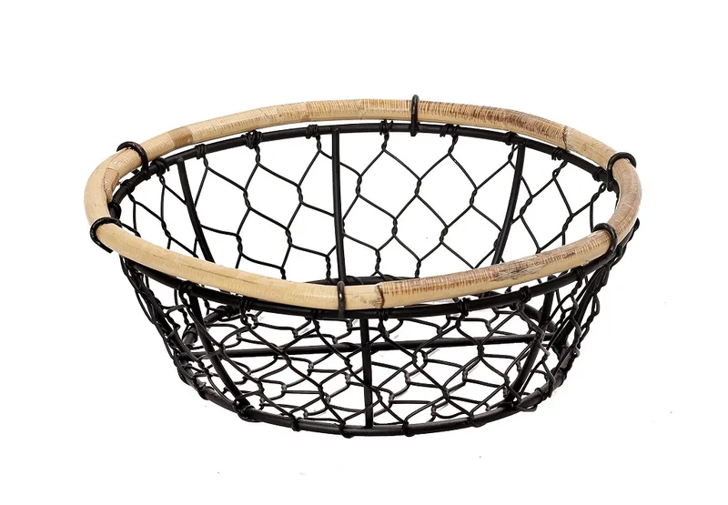 Καλάθι Μεταλλικό ESPIEL 26x20x18εκ. TAK204 (Υλικό: Μεταλλικό, Χρώμα: Μαύρο) - ESPIEL - TAK204
