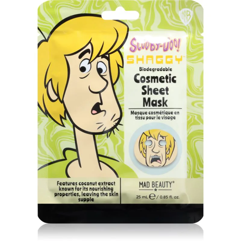 Mad Beauty Scooby Doo Shaggy φύλλο μάσκας με καταπραϋντική επίδραση 25 ml