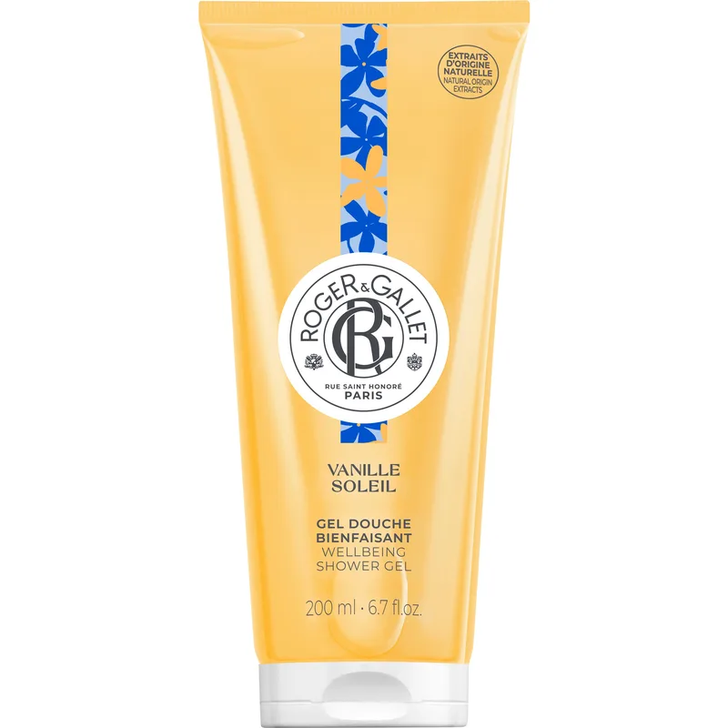 Roger & Gallet Vanille Soleil Wellbeing Shower Gel Αφρόλουτρο Εμπλουτισμένο με Φυσικό Εκχύλισμα Βανίλιας Μαδαγασκάρης & Αλόη Βέρα 200ml