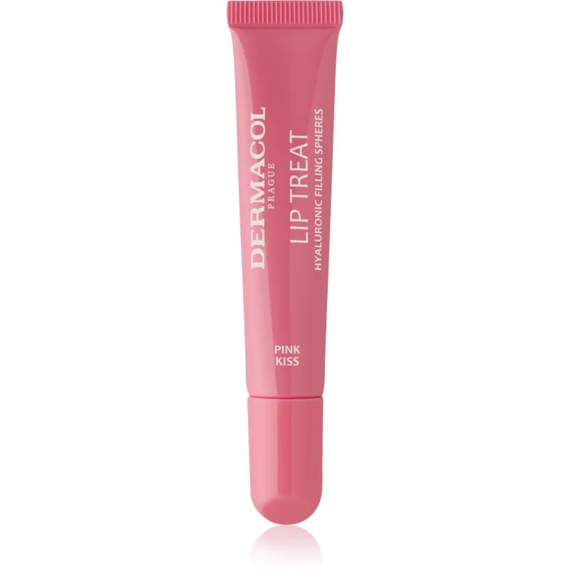 Dermacol Lip Treat ενυδατικό λιπ γκλος απόχρωση 5 Ροζ Kiss (Strawberries & Cream) 10 ml